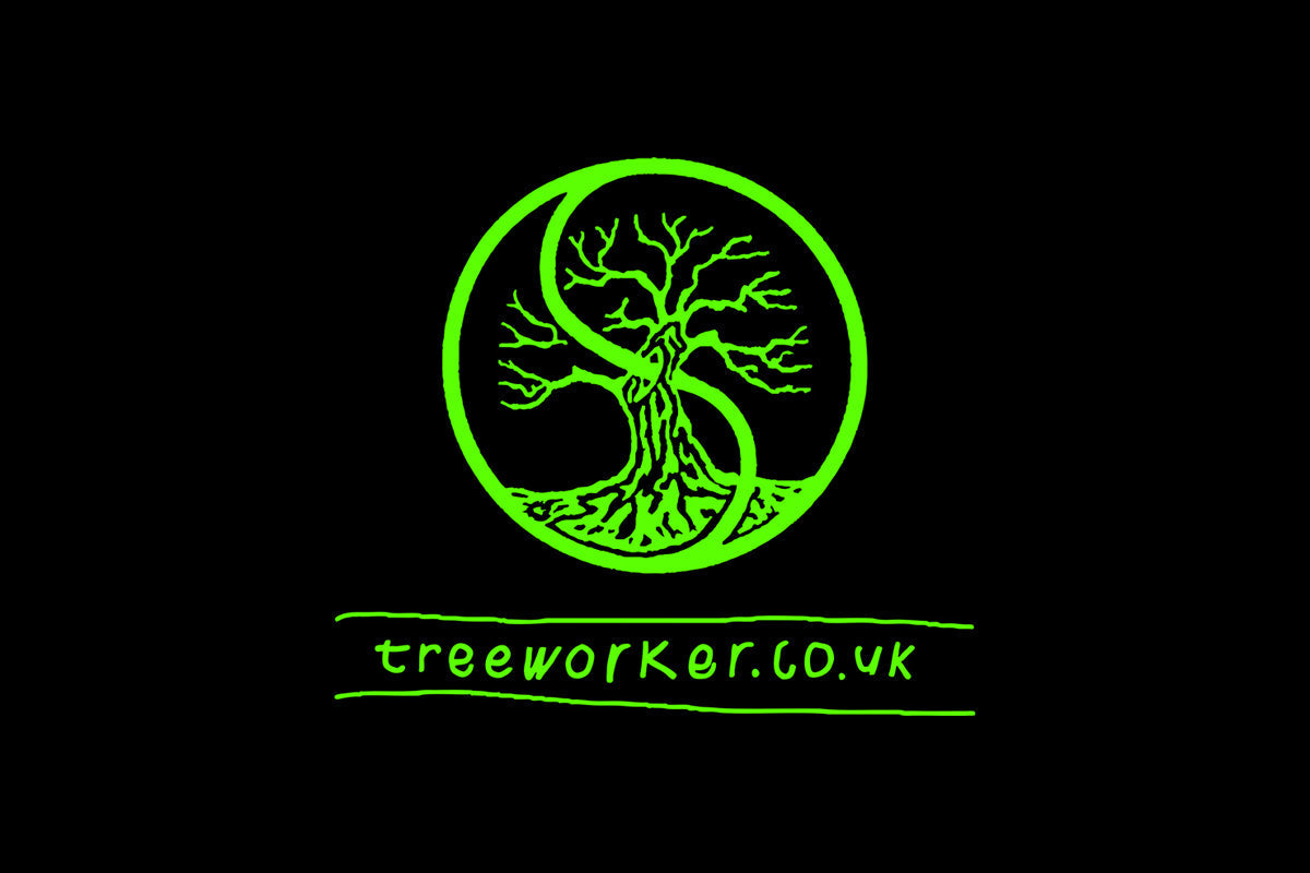 Old treeworker logo on a black background
