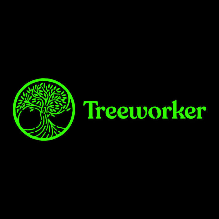 New Treeworker logo on a black background