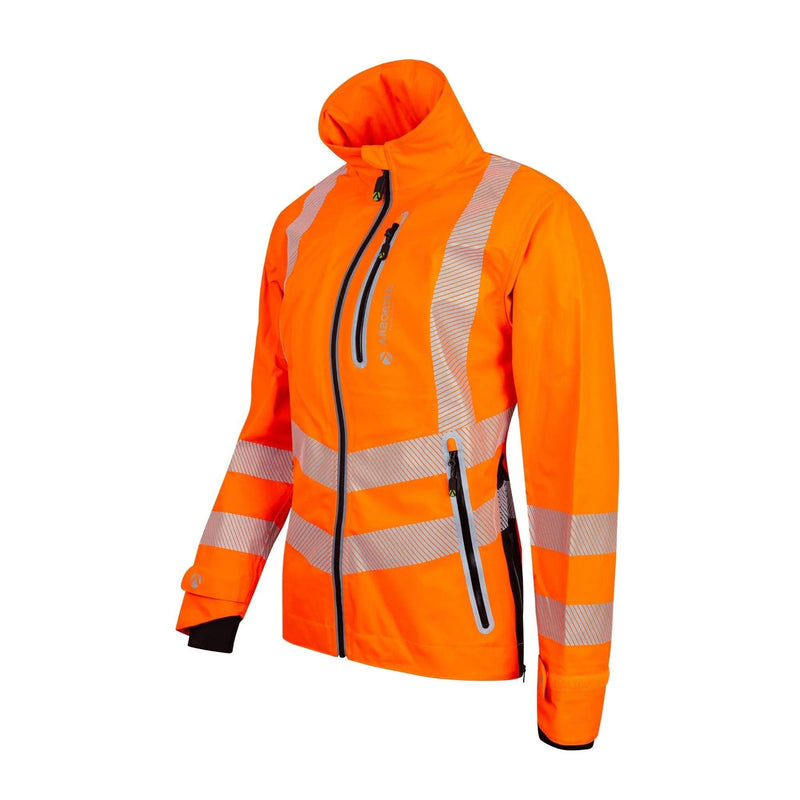 Arbortec Full Zip Waterproof Work Jacket - Hi-Vis Orange