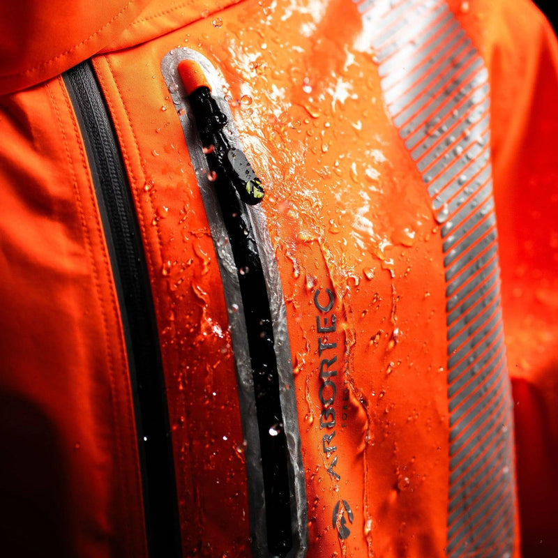 Arbortec Full Zip Waterproof Work Jacket - Hi-Vis Orange