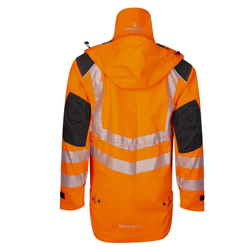 Arbortec Heavy Duty Full Zip Waterproof Jacket - Hi Vis Orange