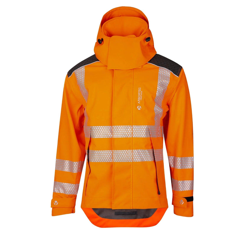 Arbortec Heavy Duty Full Zip Waterproof Jacket - Hi Vis Orange