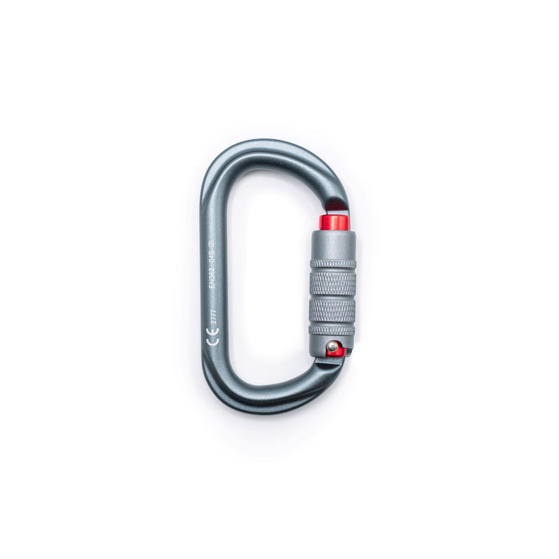 At Height K15 Oval Aluminium 3 Way Carabiner - Matt Grey