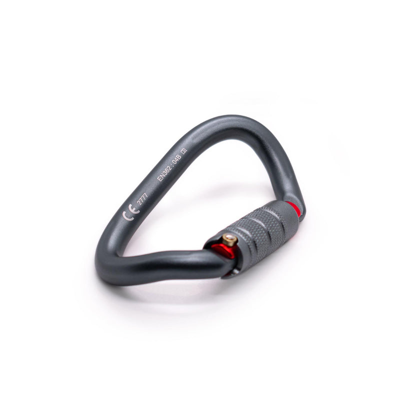 At Height K25 CurlyWirly Twisted Aluminium 3 Way Carabiner - Matt Grey