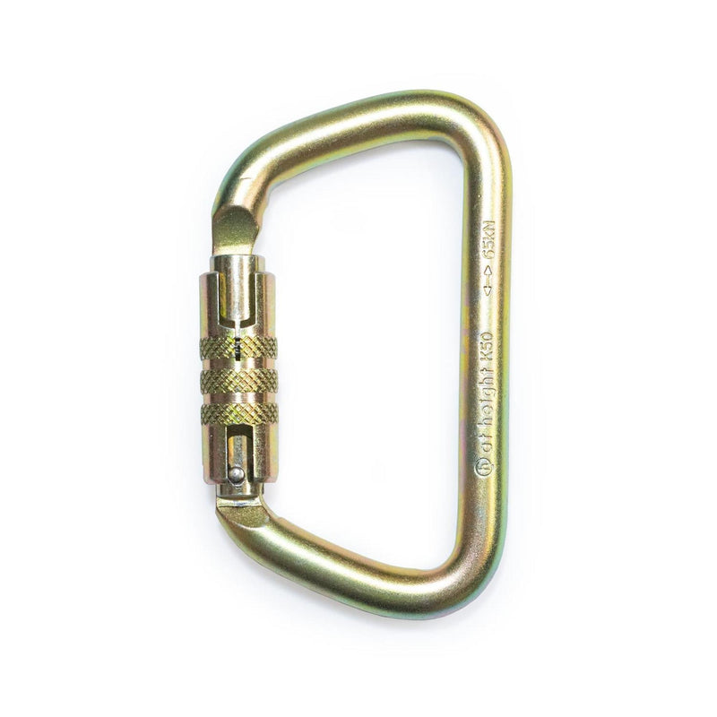 At Height K50 Large D-Shape Steel 3 Way Carabiner