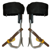 Bashlin Aluminium Climbing Spurs / Spikes with Velcro Wrap Pads