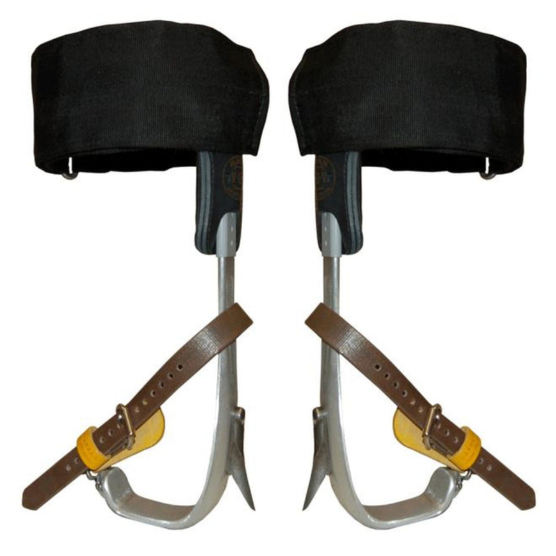Bashlin Aluminium Climbing Spurs / Spikes with Velcro Wrap Pads
