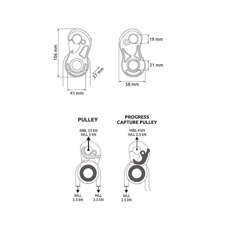CAMP Turbolock Progress Capture Pulley - Black