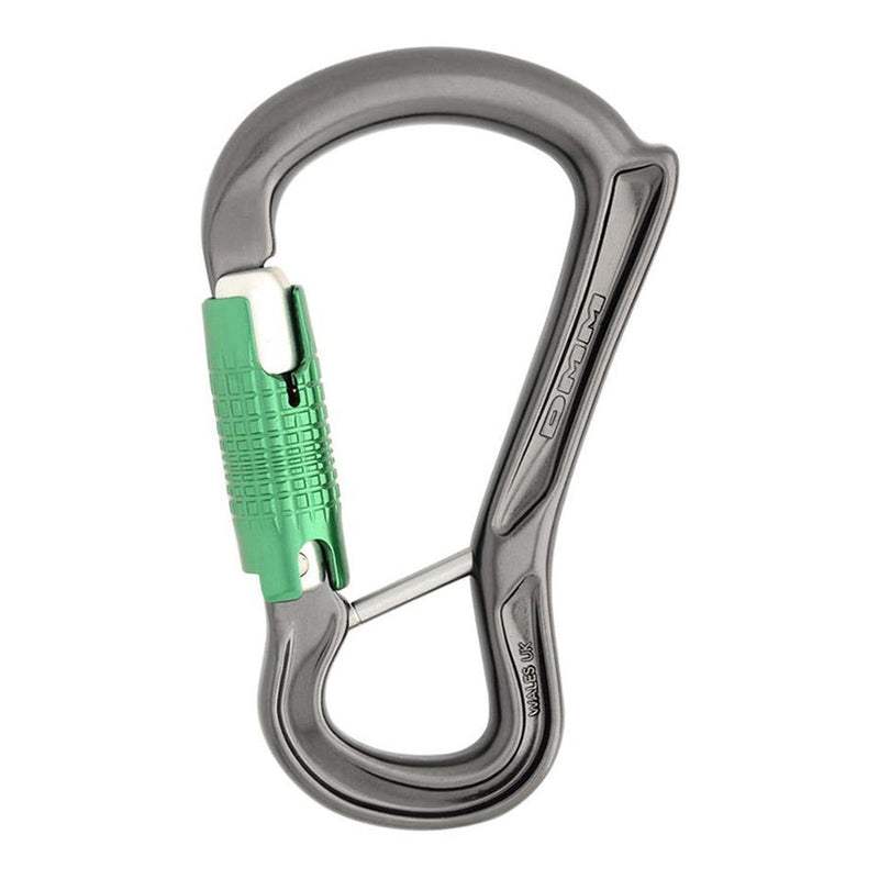 DMM Ceros Locksafe 3 Way Carabiner - Titanium / Green