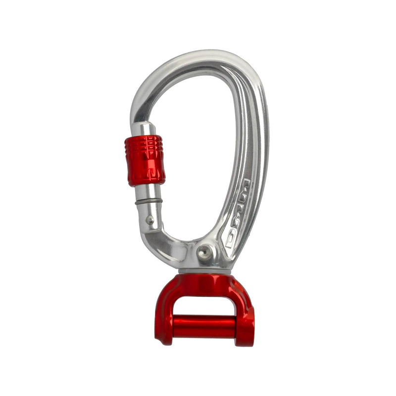 DMM XSRE Lock Swivel Screwgate 16mm Yoke Carabiner - Silver / Red