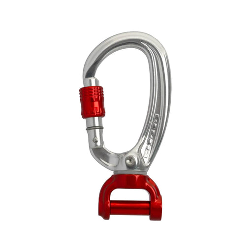 DMM XSRE Lock Swivel Screwgate 16mm Yoke Carabiner - Silver / Red
