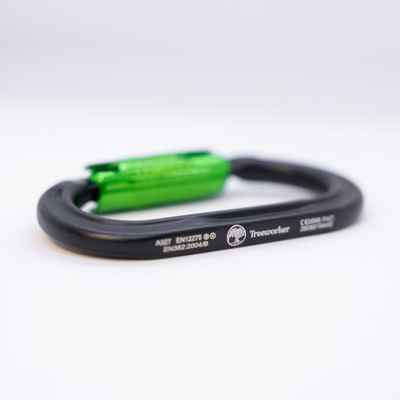 DMM x Treeworker Ultra O Locksafe 3 Way Carabiner - Black / Green