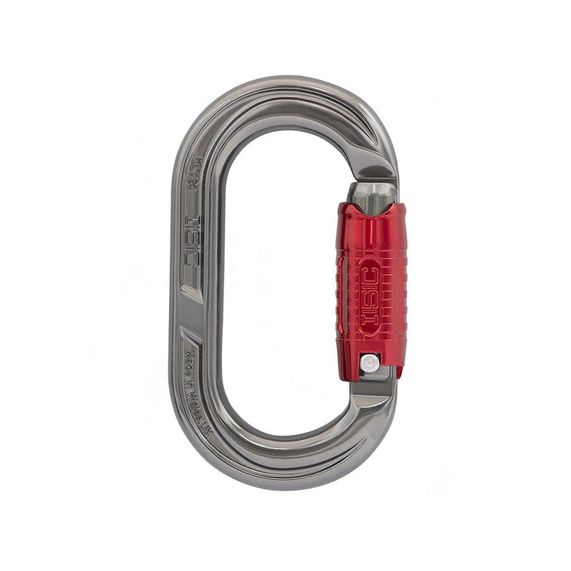 ISC Compact Oval Supersafe 3 Way Carabiner - Grey