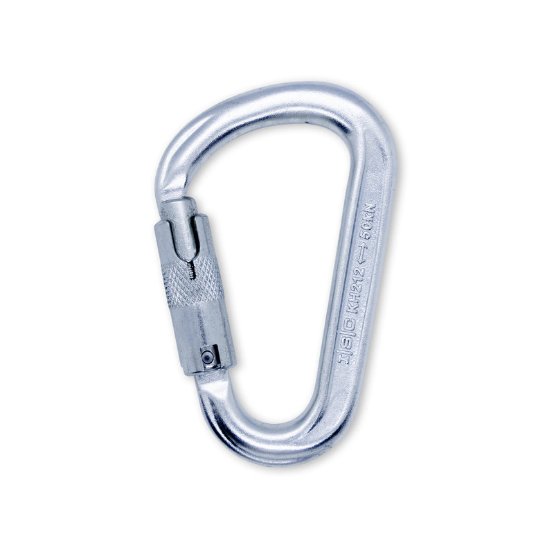 ISC HMS Steel 3 Way Carabiner - Silver