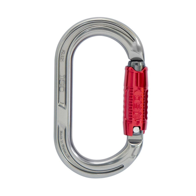 ISC Oval Supersafe 3 Way Carabiner - Grey