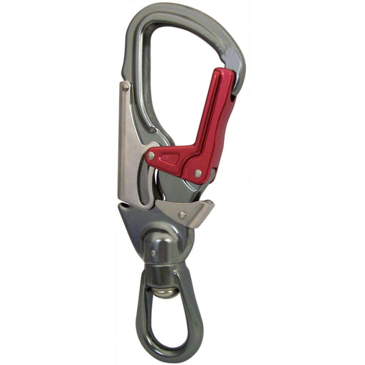 ISC Triple Action Swivel Snaphook Aluminium Carabiner - Grey