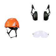 LAND AeroPro Arborist Helmet Combo - 31SNR Ear Defenders and Clear Pilot Visor