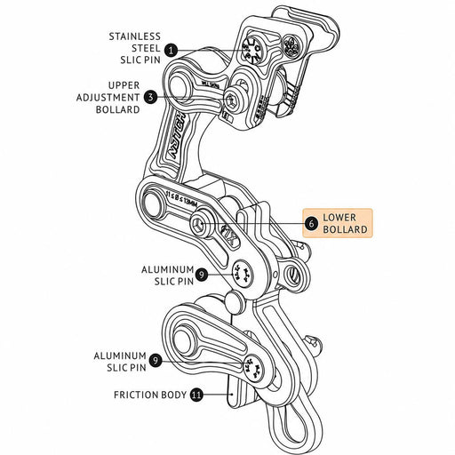 Notch Rope Runner Pro Lower Adjustment Bollard