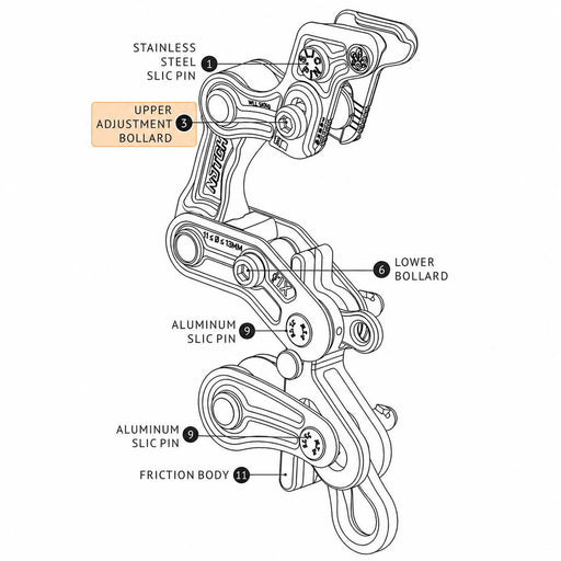 Notch Rope Runner Pro Upper Adjustment Bollard