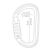 Petzl Am'D Triact 3 Way Carabiner - Grey