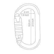 Petzl OK Oval Triact 3 Way Carabiner - Black