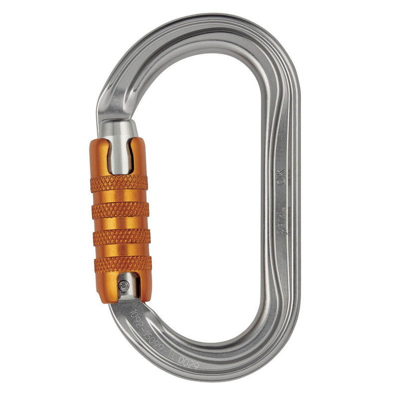 Petzl OK Oval Triact 3 Way Carabiner - Grey