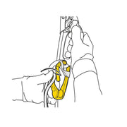 Petzl ROLLCLIP Pulley Push Gate Carabiner - Yellow