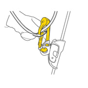 Petzl ROLLCLIP Pulley Push Gate Carabiner - Yellow