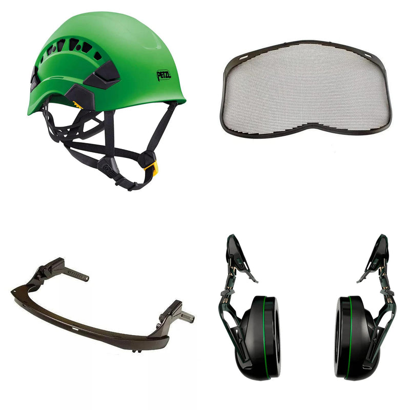 Petzl Vertex Vent Arborist Helmet Combo - 31SNR Ear Defenders and Mesh Visor