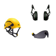 Petzl Vertex Vent Arborist Helmet Combo - 31SNR Ear Defenders and Vizir - Shadow