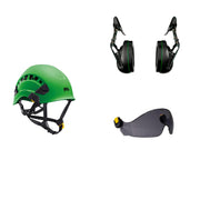 Petzl Vertex Vent Arborist Helmet Combo - 31SNR Ear Defenders and Vizir - Shadow