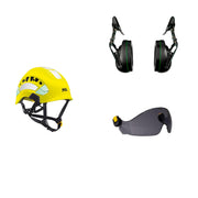 Petzl Vertex Vent Arborist Helmet Combo - 31SNR Ear Defenders and Vizir - Shadow