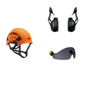 Petzl Vertex Vent Arborist Helmet Combo - 31SNR Ear Defenders and Vizir - Shadow