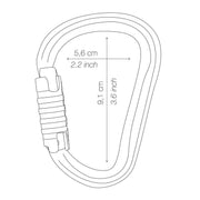 Petzl William Triact 3 Way Carabiner - Grey