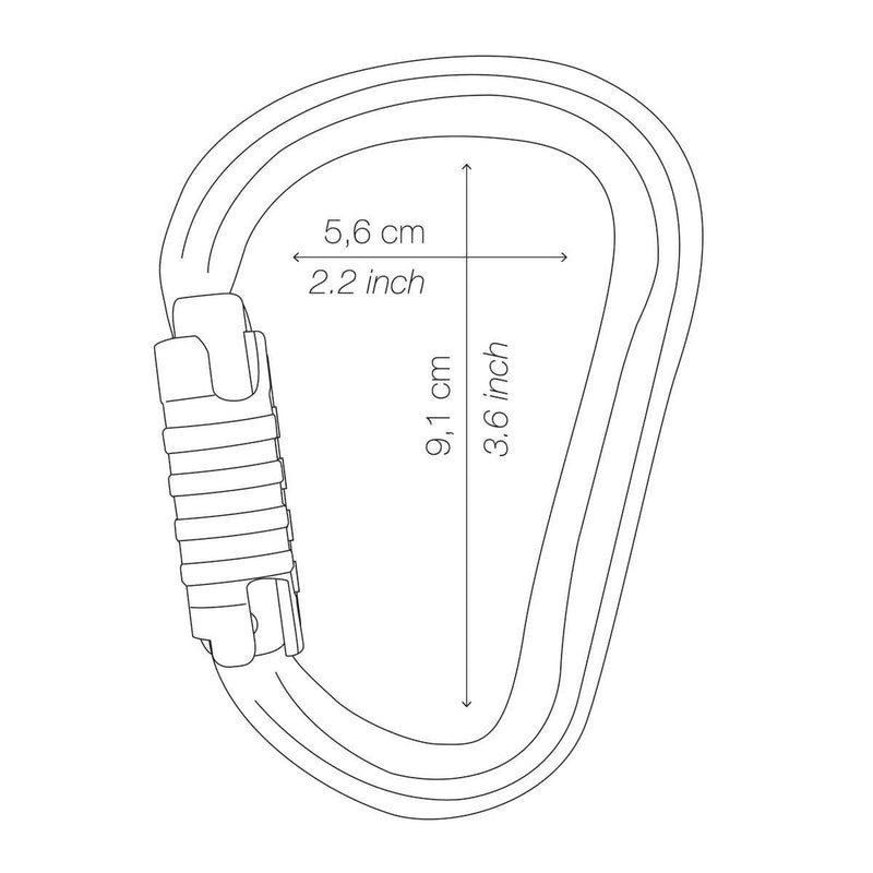 Petzl William Triact 3 Way Carabiner - Grey