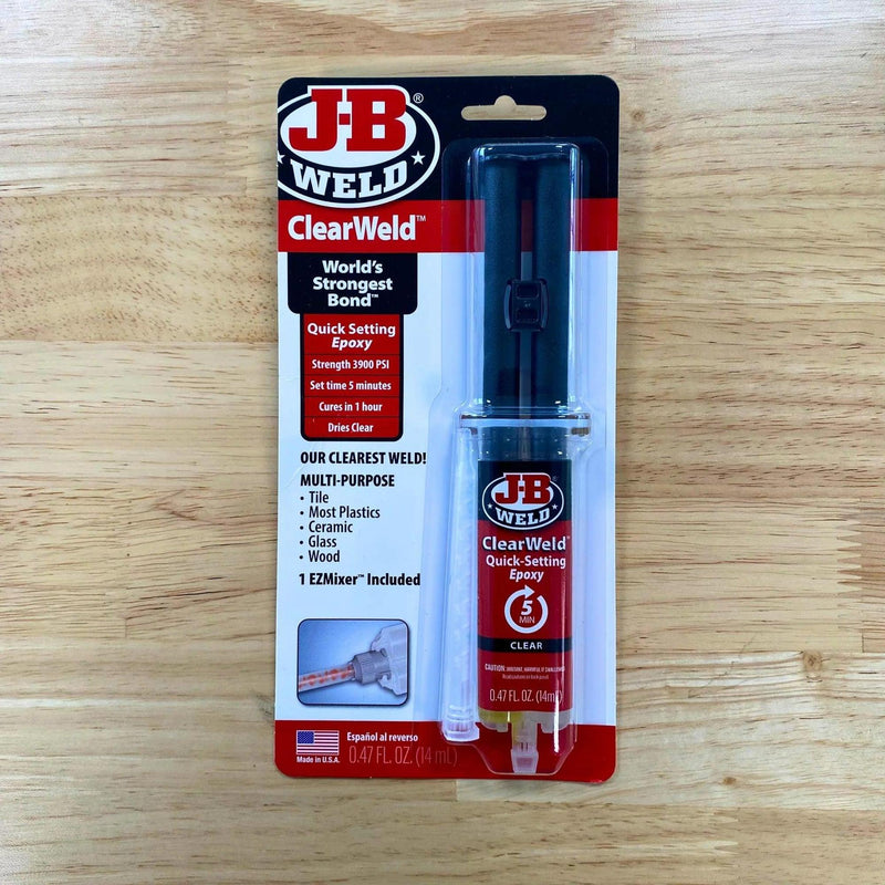 Scannable JB Weld ClearWeld Epoxy Adhesive for Carabiner Tags