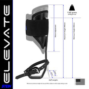 Stein ELEVATE Climbing Spurs / Spikes Kit with Velcro Pads - Black
