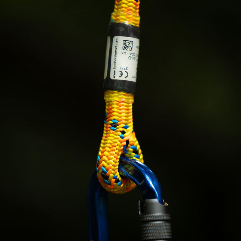 Stein Mantra ACR-24 11.7mm Climbing Rope - Orange / Yellow / Blue - 1 Splice