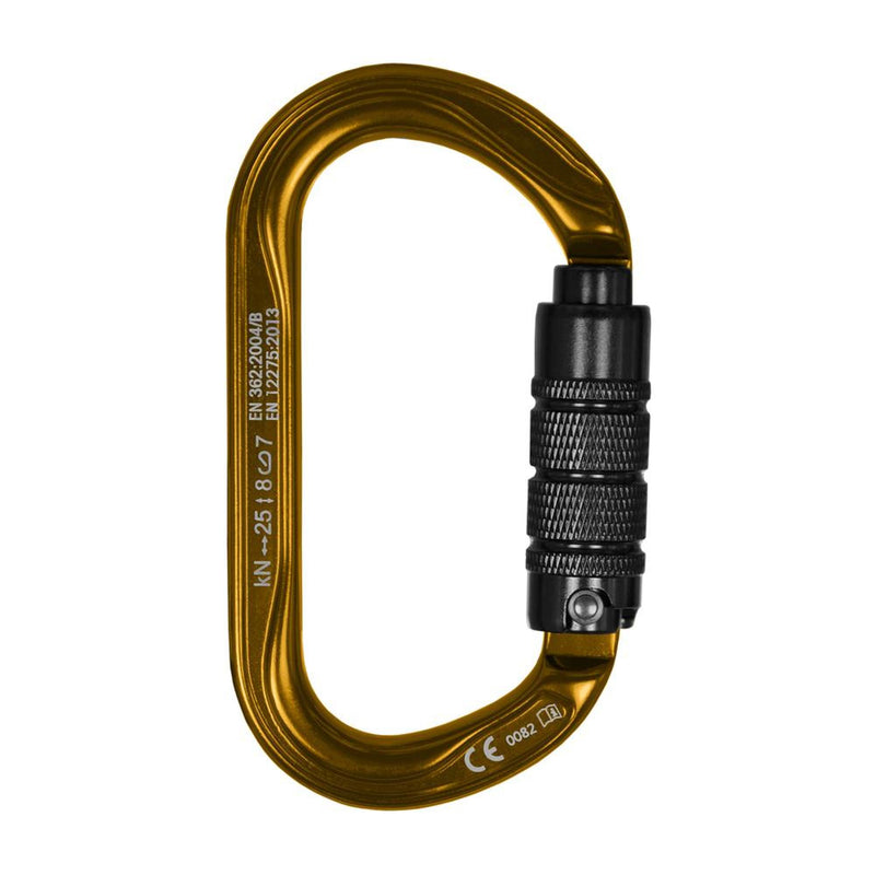 Stein Secura OVAL 3 Way Carabiner - Gold - Twin Pack