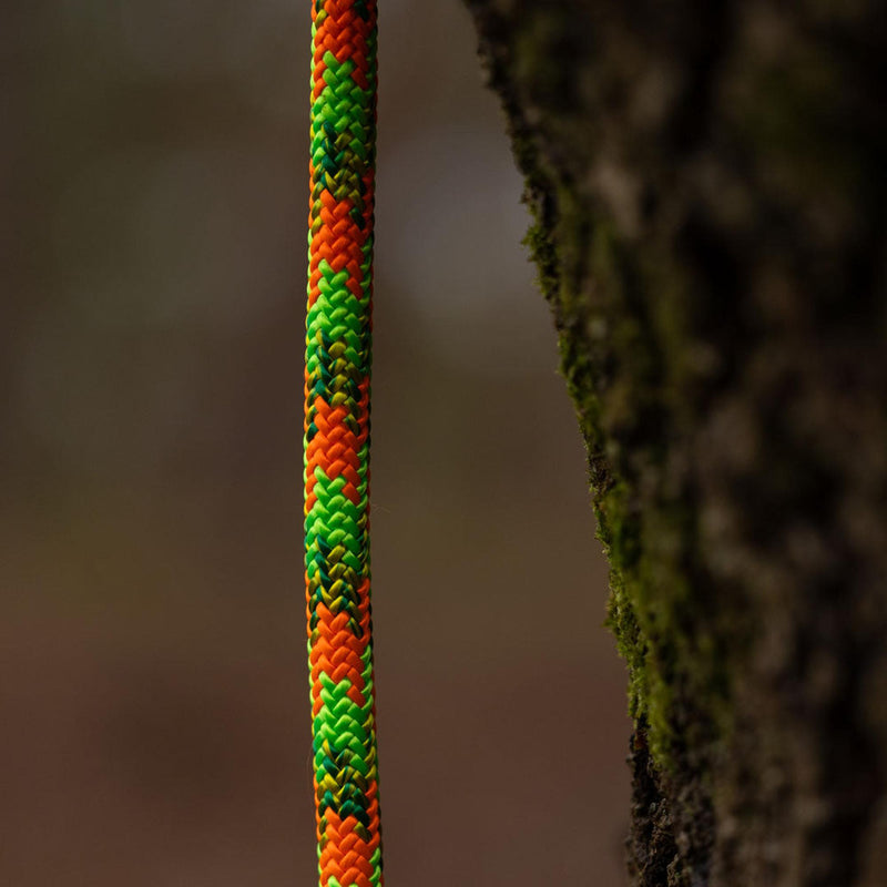 Teufelberger Gravity Aurora 11.5mm Climbing Rope - Green / Orange - No Splice