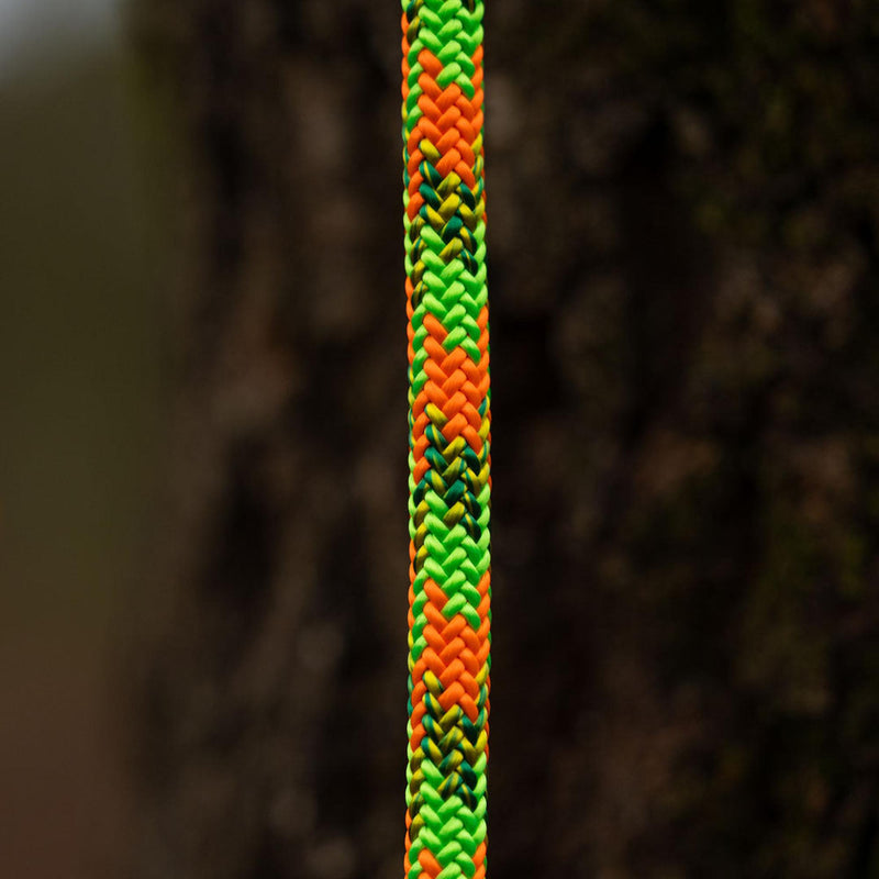Teufelberger Gravity Aurora 11.5mm Climbing Rope - Green / Orange - No Splice