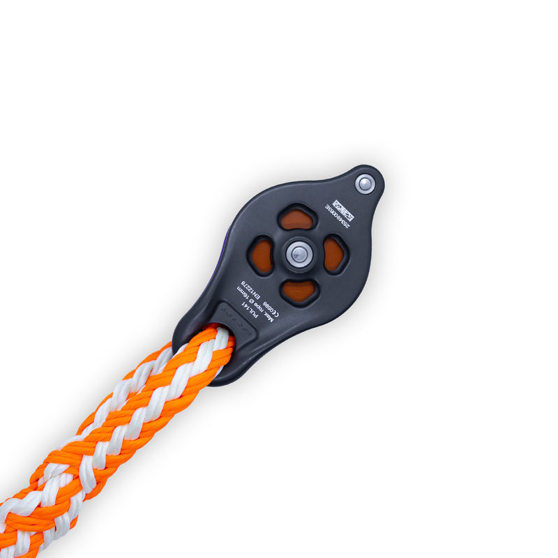 Teufelberger tREX 12.7mm Ultra Sling with Pinto 2 Rig Pulley - Orange / White - 2m