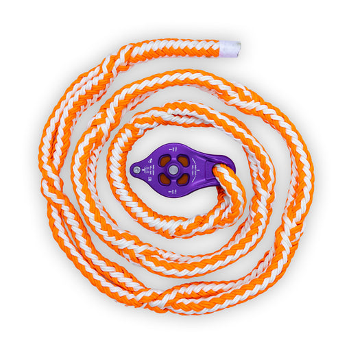 Teufelberger tREX 12.7mm Ultra Sling with Pinto 2 Rig Pulley - Orange / White - 2m