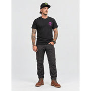 Treeworker Pink Ribbon Chest Logo Organic Cotton T-Shirt - Black/Pink