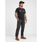 Treeworker Pink Ribbon Full Logo Organic Cotton T-Shirt - Black/Pink