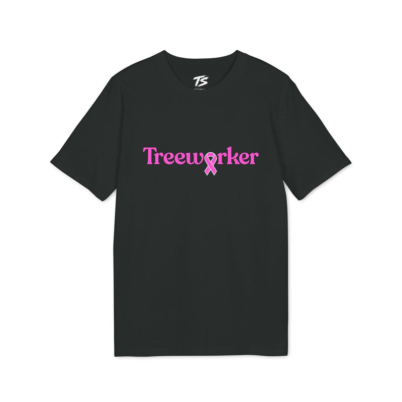 Treeworker Pink Ribbon Logo Organic Cotton T-Shirt - Black/Pink