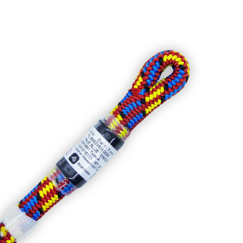 Yale XTC Blue Tongue 11.7mm Climbing Rope - Yellow / Red / Blue - 1 Splice