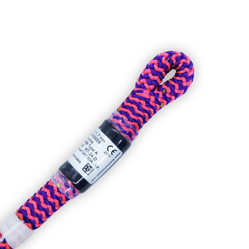 Yale XTC Calamine 11.7mm Climbing Rope - Pink / Purple - 1 Splice